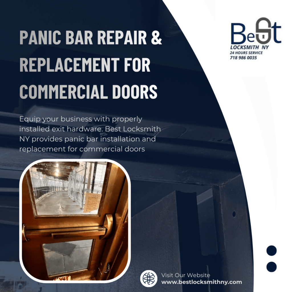Commercial panic bar installation